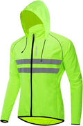 WOSAWE Packable Cycling Jacket Hooded Running Coat Lightweight Biking Windbreaker