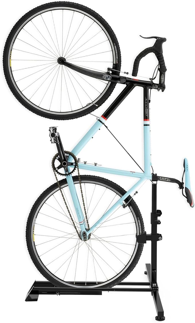 Bike Stand,Vertical Bike Rack Bicycle Floor Stand for Garage Storage, Indoor ,Outdoor and Apartment Space-Saving Rack with Adjustable Upright Design
