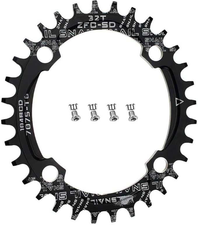 CYSKY 104 BCD Chainring 30T to 52T Narrow Wide Chainring with Sprocket Bolts for 1x Set-up Road Bike Mountain Bike BMX MTB Gravel Ebike