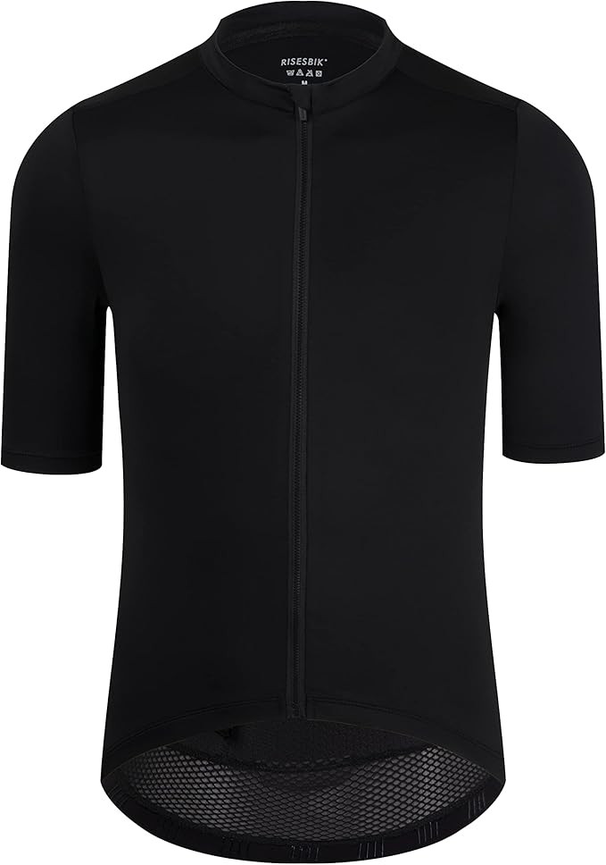 Men's Cycling Jersey Zipper Pocket Short Sleeve Lightweight Aero Race Fit Bike Jersey, UPF 50+ Biking Cycling Shirt