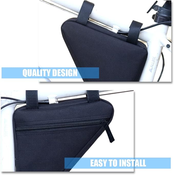Bike Bag, Bicycle Frame Storage Bag, Bike Triangle Pouch, Bike Saddle Bag, Bike Top Tube Bag, Bike Seat Bag, Mountain Bike Accessories Pack for Phone, Wallet, Keys