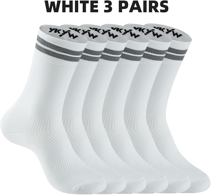 YKYWBIKE Cycling Socks for Men Women-Athletic Crew Bike Socks,Compression Biking Socks for Men Cycling,MTB Riding Socks