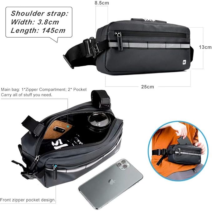 Rhinowalk Multifunction Bike Handlebar Bag Front Bag 3L Bicycle Frame Bag Waterproof Shoulder Bag Handbag Waist Bag