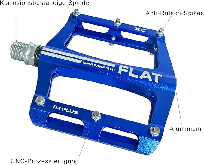 UPANBIKE Mountain Bike Bearing Pedals 9/16'' Spindle Aluminum Alloy Flat Platform for BMX MTB Road Bicycle