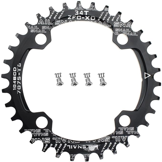 CYSKY 104 BCD Chainring 30T to 52T Narrow Wide Chainring with Sprocket Bolts for 1x Set-up Road Bike Mountain Bike BMX MTB Gravel Ebike