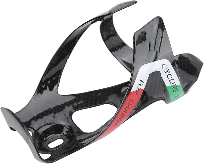 Full Carbon Fiber Bicycle Water Bottle Cage, Road Bike Bottle Holder, Ultra Light Cycle Accessory with High Strength Carbon Fiber Material, Polished Edges for Scratch - Free Us