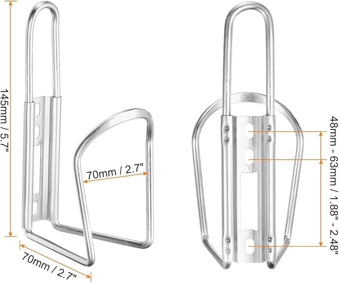 HARFINGTON Bicycle Water Bottle Cage Lightweight Aluminum Basic Bike Universal Water Bottle Holder Mount with Hardware for MTB Mountain Road Gravel