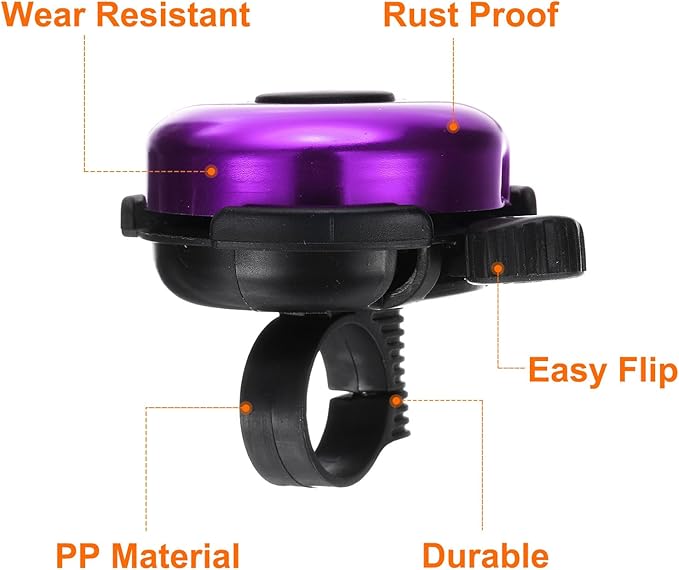 HARFINGTON Bike Bell Aluminum Classic Bicycle Bell with Loud Crisp Clear Sound Bike Ring Bell Bike Accessories for Adults Children Road Mountain Bike