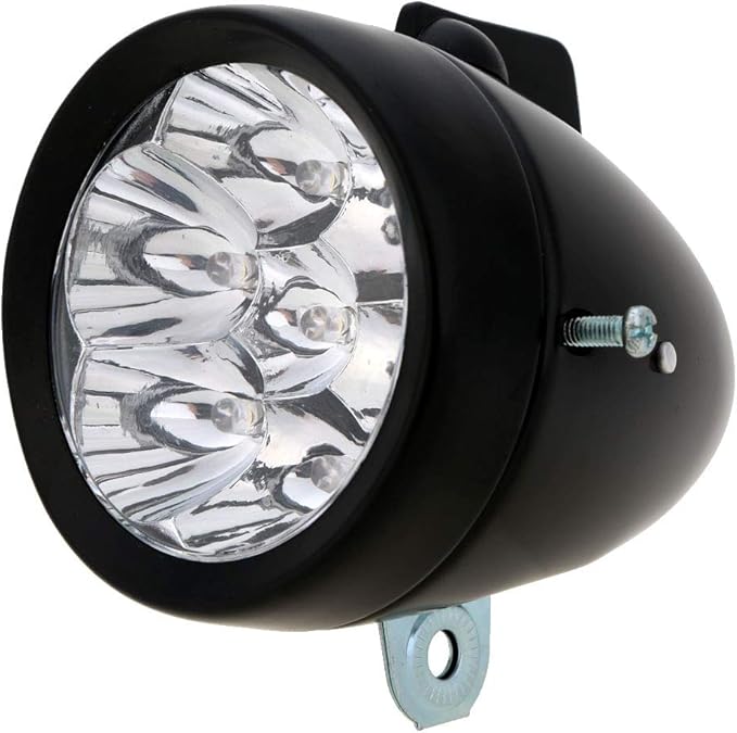 Vintage Retro Bicycle Bike Front Light Lamp 7 LED Fixie Headlight with Bracket