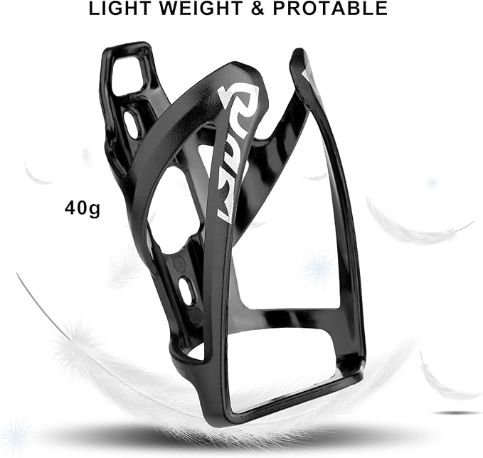 Bike Water Bottle Holder with Screws Lightweight Cycling Bicycle Water Bottle Holder for Road, Mountain Bike (Black)