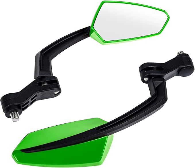 Addmotor Bike Mirrors, 1 Pair Bicycle Mirror Handlebar Mount, 360° Adjustable Rotatable Bike Mirror, HD, Safe Handlebar Rearview Mirror, Bike Accessories Bicycle Mirrors Set Green