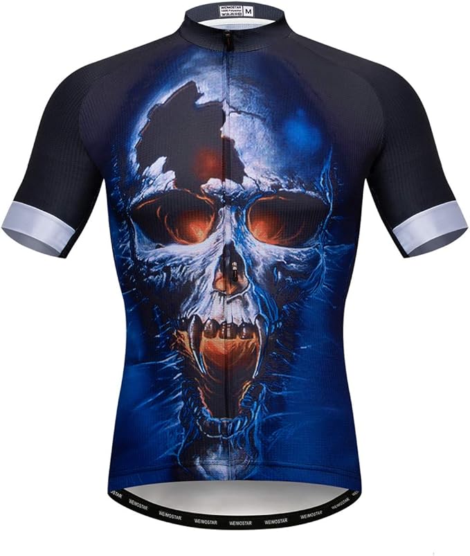 Men's Cycling Jerseys Wolf Print Bicycle Shirts Summer Road Bike Clothes Quick Dry Breathable