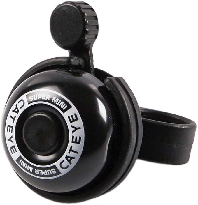 CATEYE PB-600 Super Mini Bell – Compact and Lightweight Bolt-on Aluminum Bike Bell with Loud 88db Sound, Fits 22 mm Handlebars, Fits Road, MTB, Kids Bikes