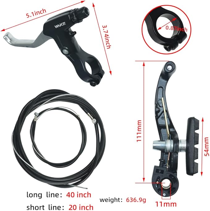 FOMTOR Bike Brake C Brake Caliper Set Bicycle Rear & Front Brakes Kit Aluminum Alloy Side Pull Brake for MTB Mountain Bike, Road Bicycle(1 Pair)