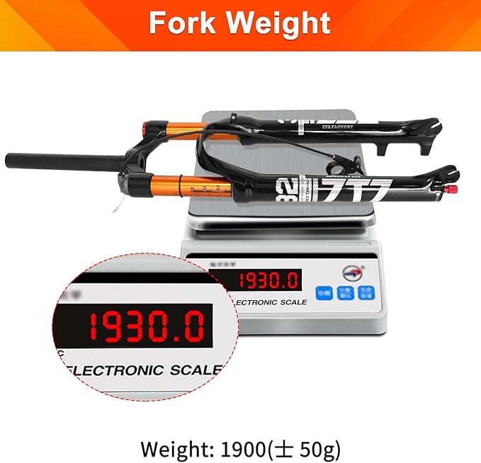 ZTZ 26/27.5/29 inch MTB Air Suspension Fork,120mm Travel, Rebound Adjustment,1 1/8 Straight Tube, QR 9mm*100mm, Manual/Remote Lockout, Ultralight Front Fork for XC/AM Mountain Bike