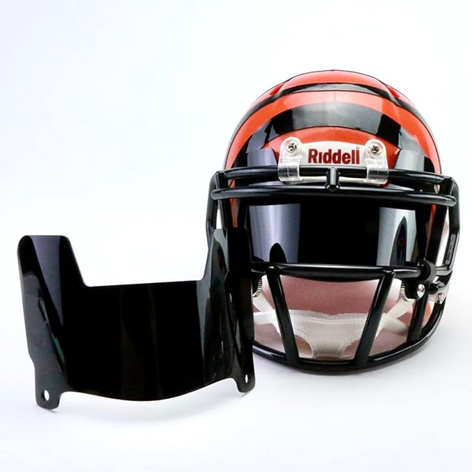 Mini Football Helmet Visor Clear with Clips Universal Fit for Collectors and Display