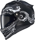 ScorpionEXO Covert FX Full Face Adult Motorcycle Helmet Street Fighter Style - Bluetooth Ready Speaker Pockets DOT ECE El Malo (White/Matte Black - 2X-Large)