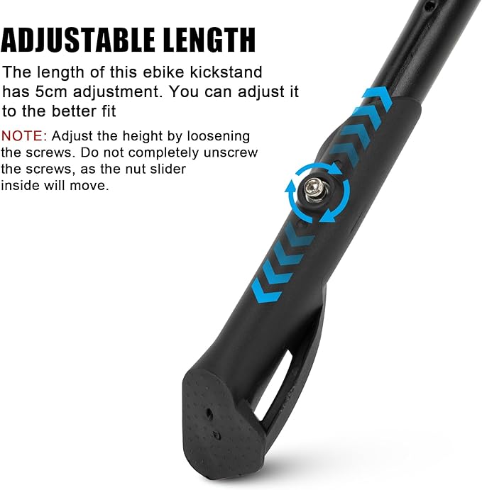Center Mount Bike Kickstand 24"-29", PSLER Adjustable Kickstand Non-Slip Bicycle Leg Kick Stand Fit for Mountain Bike Racing Bike Road Bike Adult Bikes