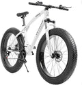 Outroad Fat Tire Mountain Bike with 26 inch Wheels, 21 Speed with High Carbon Steel Frame, Double Disc Brake and Front Suspension Anti-Slip Bikes