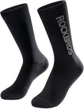 ROCKBROS Cycling Socks,Crew Length,Breathable & Non-Sticky with reflective logo,All Seasons for Men Women Bike Socks