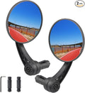Bike Mirrors Handlebar End Mount, Rotatable And Adjustable Shockproof ebike mirror Wide Angle Bicycle Handlebars End Safe Clear E-Bike Glass Rear View Mirrors
