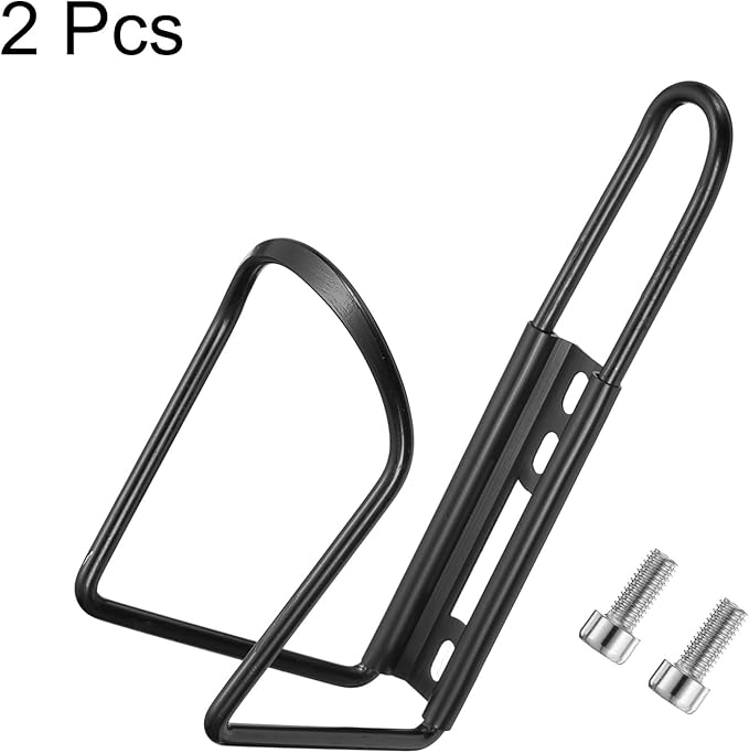 HARFINGTON Bicycle Water Bottle Cage Aluminum Basic Bike Universal Water Bottle Holder Mount with Screws for MTB Mountain Road Gravel