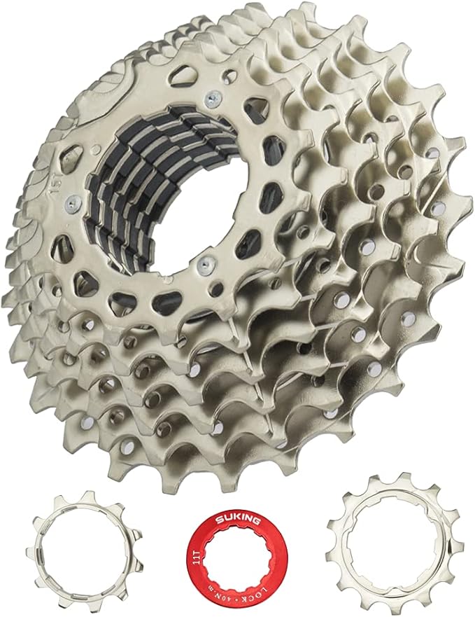 CYSKY 8/9/10/11/12-Speed Cassette 11-25T/28T/32T/34T/36T/40T/42T/46T/50T/52T Bike Sprocket Freewheel Compatible with Shimano, Sram HG Hub, Fit for Mountain Bike, Road Bike, MTB Cassette