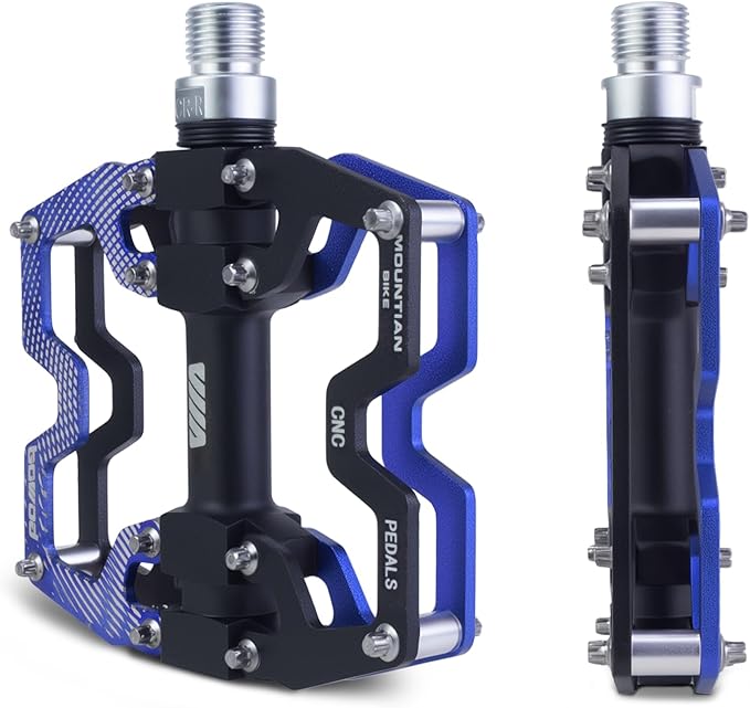 Bike Pedals 9/16" Lightweight Non-Slip Bicycle Platform Pedals - Fits Most Adult Bikes & Mountain Bikes &MTB, Road Bikes and Slip-Resistant Design