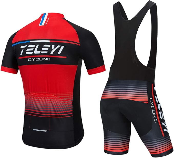 Men's Cycling Jersey Set, Summer Mountain Bike Clothing Short Sleeved Riding Jerseys