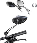 ASUBHA 2PCS Motorcycle Mirrors, Motorcycle Mirrors for Handlebar, Convex Handlebar Rear View Side Mirror with M8 M10 Bolt, Wide Angle Rear View Mirror Car Accessories for Scooter ATV UTV Dirt Bike