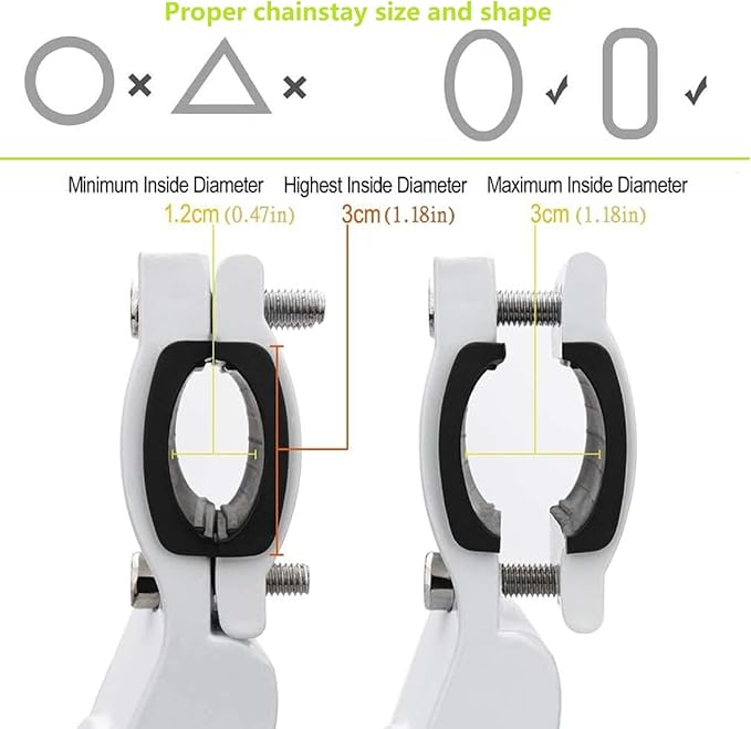 Bike Kickstand, Adjustable Alloy Aluminum Bicycle Kickstand for Road Mountain Bike, Fit 20" 24" 26" Wheels, White