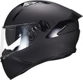 VCOROS Full Face Dual Visor Motorcycle Helmet for Adults Motorbike Street Bike Racing Helmets X9 DOT Approved with Black Visor