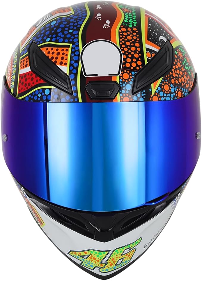 Soman K1 Helmet Visor Replacements, K1S Tinted Helmet Visor Compatible with K1 K1S K3SV K5 K5S UV Protection (Smoke Revo Blue)