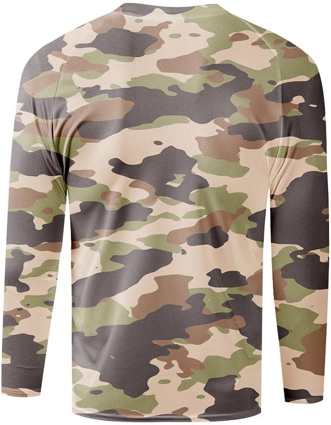 Men's MTB Shirt Long Sleeve Off-Road Motocross Cycling Jersey Mountain Bike Shirts Quick-Dry Moisture Wicking