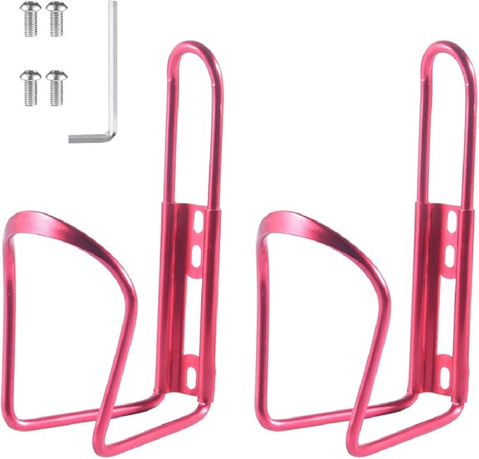 Alloy Aluminum Lightweight Bike Water Bottle Holder - 2 Pack for MTB & Road Bike