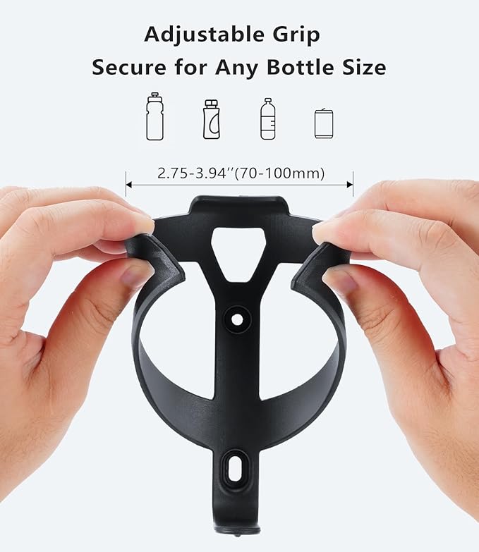 Bike Water Bottle Holder 2 Pack Nylon 1.3 Oz Ultralight & Sturdy Bike Cup Holder, Bicycle Drink Cage, Cycling Bike Water Bottle Cage with Screw Tool, for 2.75-3.94" Bottles Bike Accessories