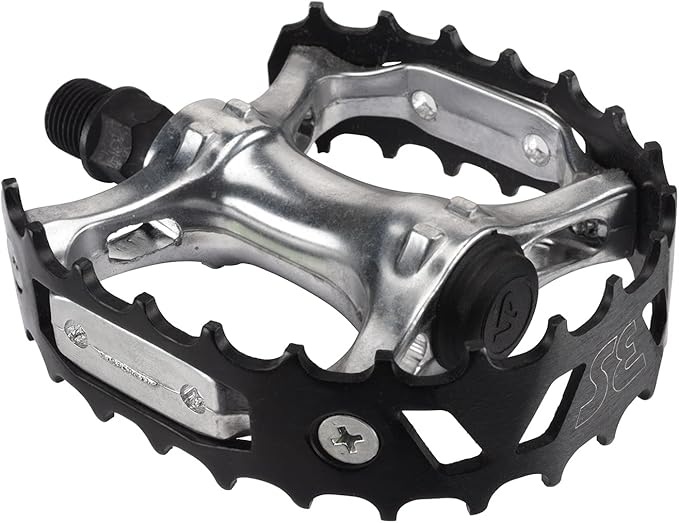 SE Racing Bear Trap Aluminum Cage Pedals - 9/16" - Black