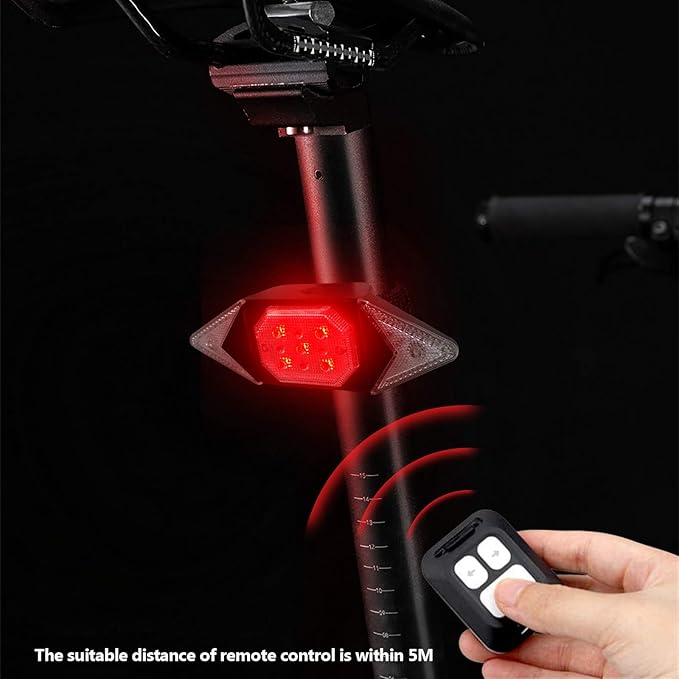 Bike Lights Front and Back Rechargeable, MakeTheOne Super Bright Bicycle Headlight and Tail Light Set Turn Signals, Easy to Install Safety Flashlight Warning Rear Blinkers for Night Riding Cycling