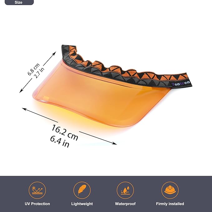 Tontron Colourvisor Removable Helmet Visor | Helmet Brim (Orange)