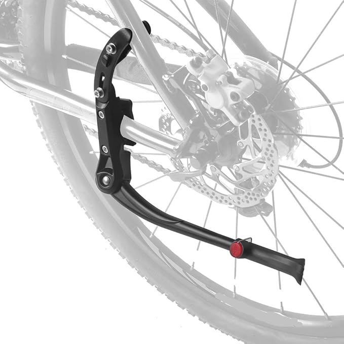 Bike Kickstand Adjustable Rear Mount Aluminum Alloy Bicycle Kickstand for 24” 26” 700C 27.5” 28” inch Mountain Bike Adult Bike