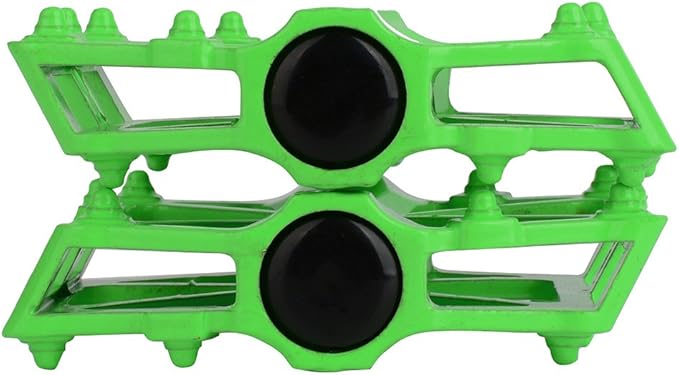 Aluminium CNC Bike Pedals 9/16", Lightweight Mountain Road Bike Pedal with 16 Anti-Skid Pins Bicycle Pedals for MTB BMX