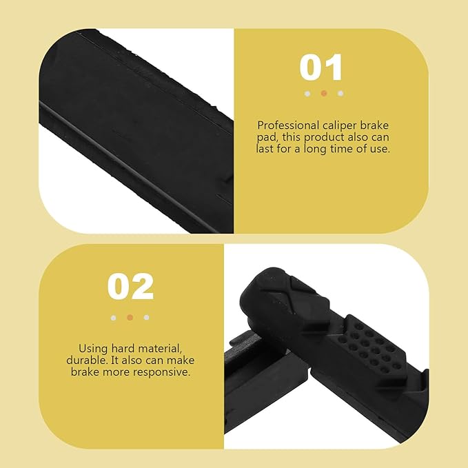 Folding Road Bike Brake Pads Set, Aluminum C-Rim Compatible, Wear-Resistant Silent Brake Blocks for Small Wheel Bicycles, 1 Pair Cycling Accessories for Urban and Commuter Use