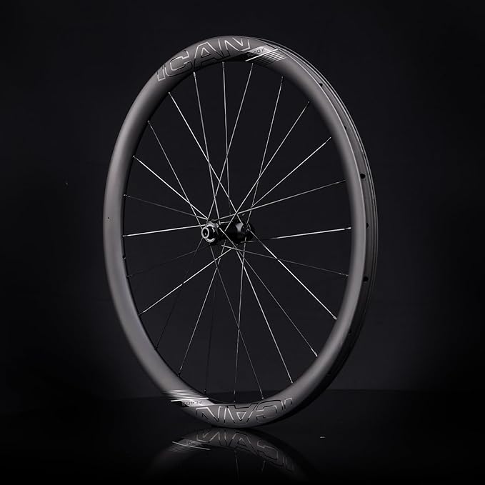 ICAN FL40/50 Max 1347g/1370g/1395g Carbon Disc Road Bike Wheelset 23mm Inner Width 700C 36T Ratchet System Hub