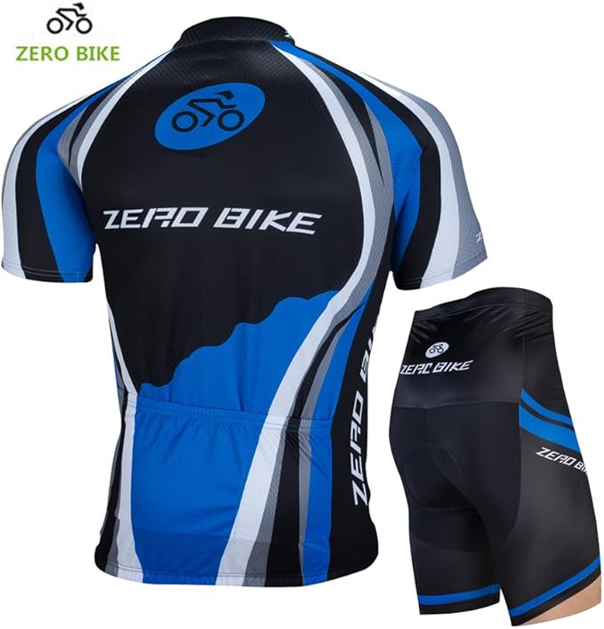 Men's Short Sleeve Breathable Cycling Jersey Set 3D Padded Bicycle Shorts Sportswear Suit Quick Dry