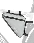 ROCKBROS Bike Frame Bag Reflective Bicycle Triangle Bag with Two Side Pockets Strap-On Under Top Tube Storage Pouch Bike Accessories for Adult (0.9L)
