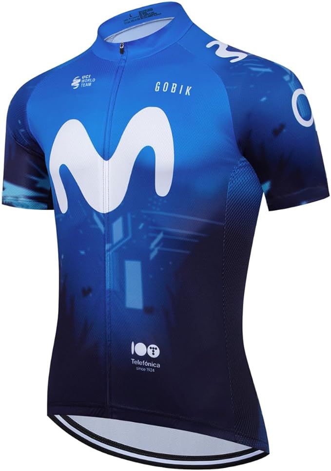 Men's Cycling Bike Jersey Short Sleeve Biking Shirt with 3 Rear Pockets + Zipper Pocket Breathable Quick Dry Bicycle Jersey