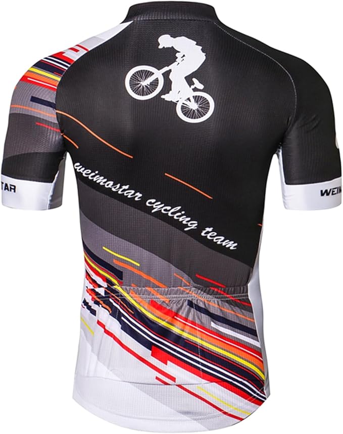 Cycling Jersey Men Full Zip Bike Shirt Racing Top Bicycle Clothing