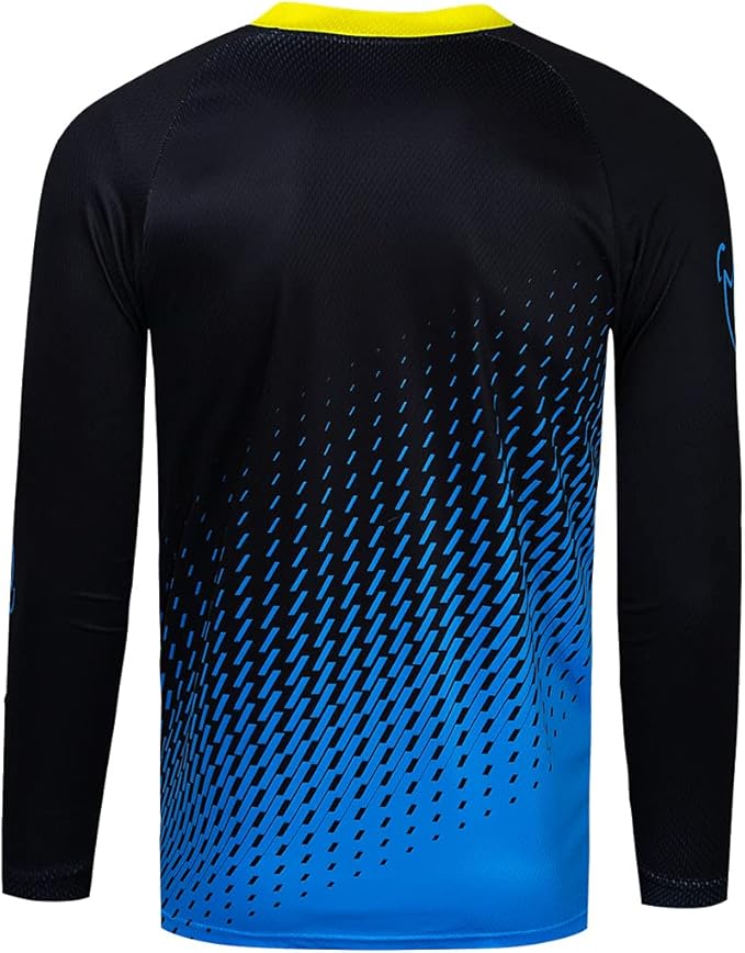 Men's Mountain Bike Jersey Long Sleeve MTB Off-Road Motocross Jersey Quick Dry Downhill&Motocross Shirts