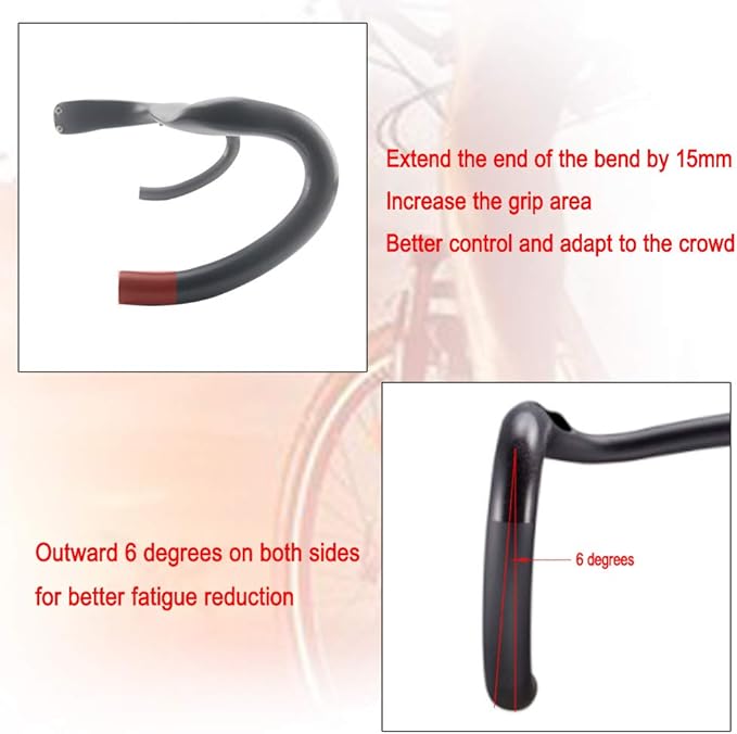 RXL SL carbon fiber road bike bars with integrated stem integrated handlebar carbon road bike handlebars drop handlebar 1-1/8"(28.6mm) 3K Glossy/Matte drop handlebars 400/420/440 90/100/110/120