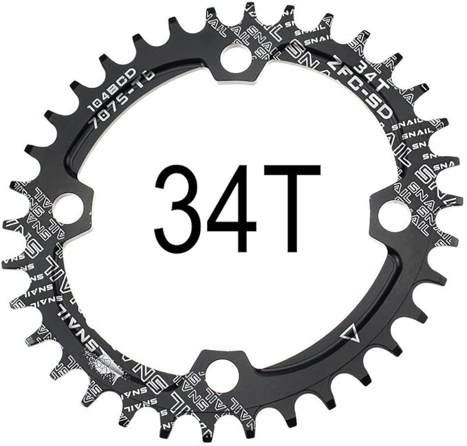 CYSKY 104 BCD Chainring 30T to 52T Narrow Wide Chainring with Sprocket Bolts for 1x Set-up Road Bike Mountain Bike BMX MTB Gravel Ebike